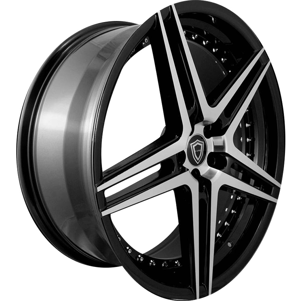 Capri Luxury C5260 Black Machined Wheel