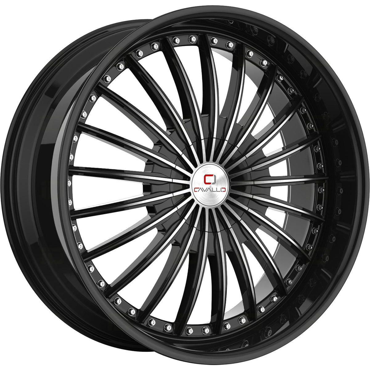 Cavallo CLV-32 Black Machined Wheel