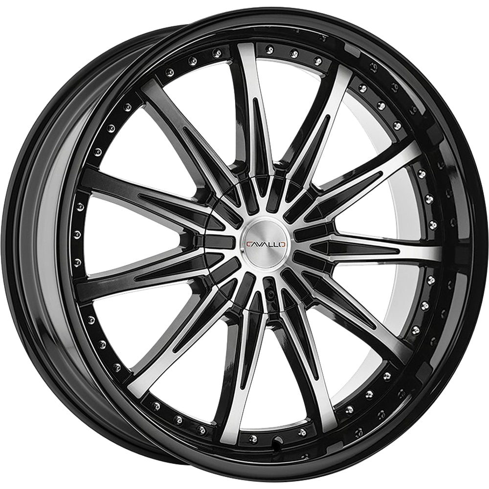 Cavallo CLV-35 Black Machined Wheel