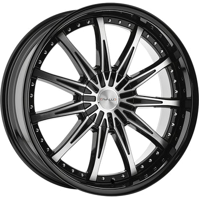Cavallo CLV-35 Black Machined Wheel