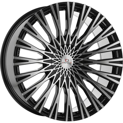 Cavallo CLV-40 Black Machined Wheel