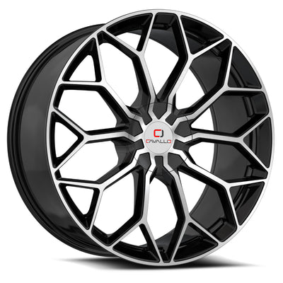 Cavallo CLV-44 Black Machined Wheel