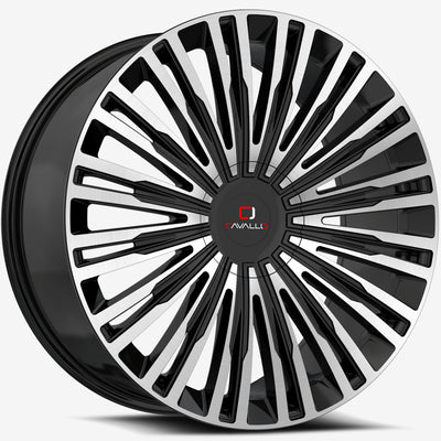 Cavallo CLV-48 Black Machined Wheel