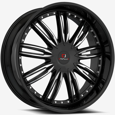 Cavallo CLV-54 Black Machined Wheel
