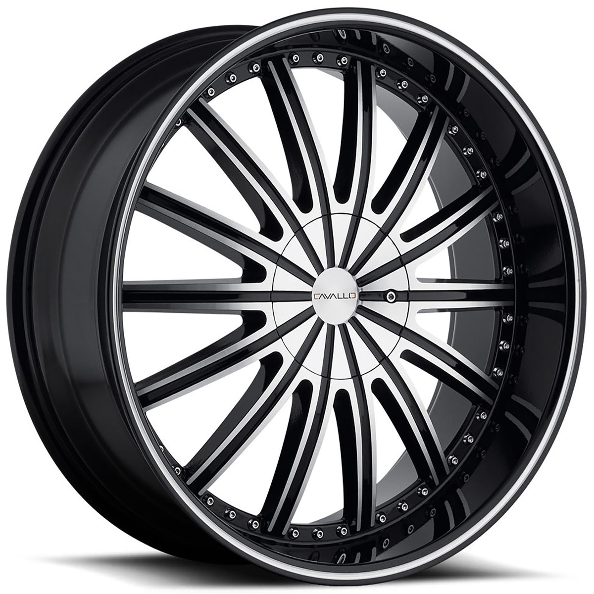 Cavallo CLV-6 Black Machined Wheel