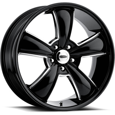 Cragar 615 Black Machined Wheel