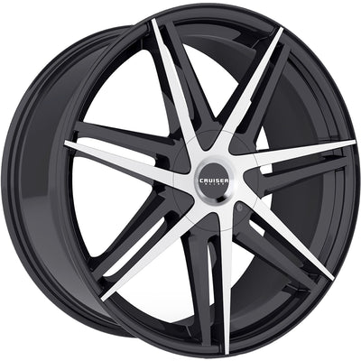 Cruiser Alloy Enigma Black Machined Wheel
