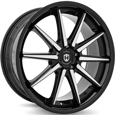 Curva C24 Black Machined Wheel