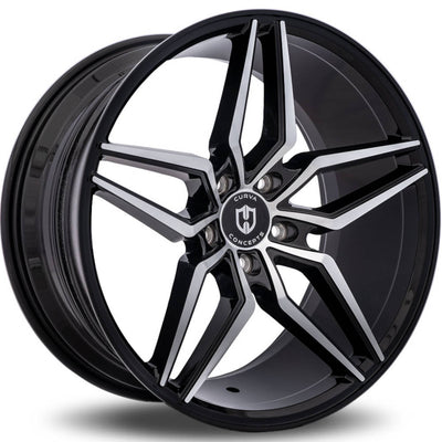 Curva C25 Black Machined Wheel