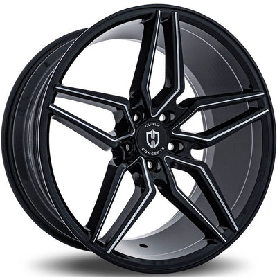 Curva C25 Black Milled Wheel