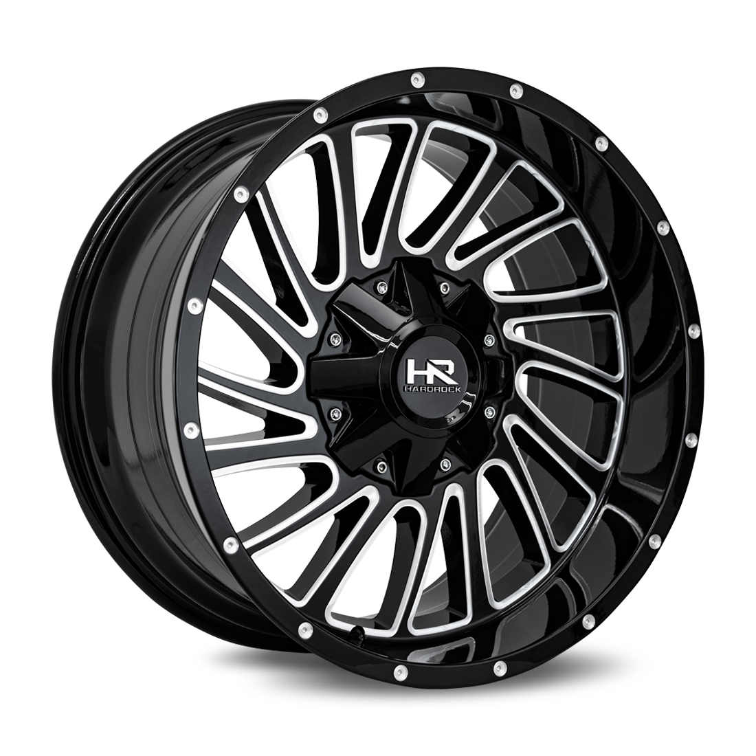 Hardrock Offroad H708 Gloss Black Milled wheel