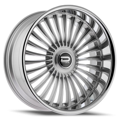 Dazz Merlot Silver Brushed Wheel