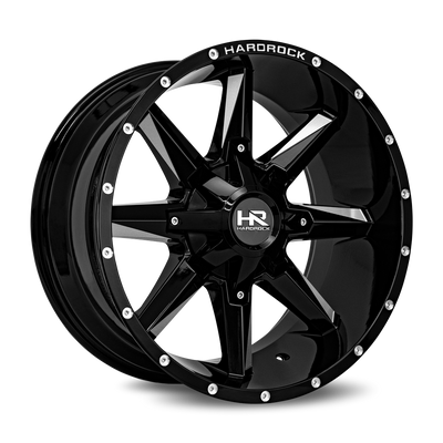 Hardrock Offroad Hardcore H703 Gloss Black Milled wheel