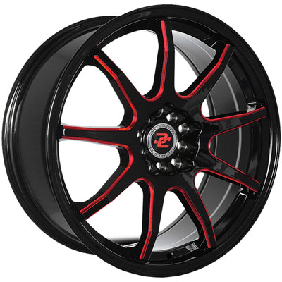 Drag Concepts R31 Black Red Milled Wheel