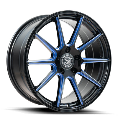 Drag Concepts R39 Black Blue Milled Wheel