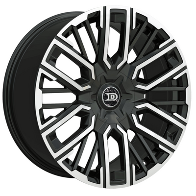 Drastic DS14 Gloss Black with Machined Spoke Faces Wheel
