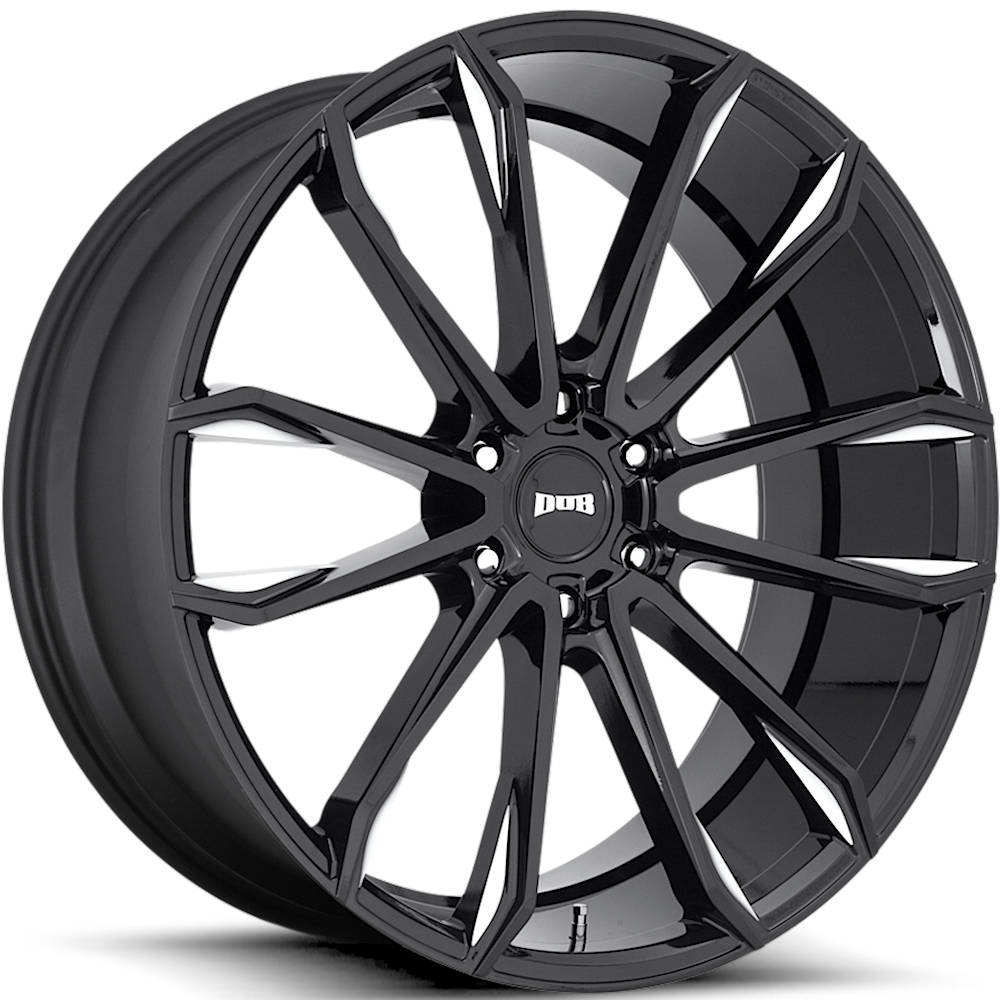 DUB Clout Black Milled Wheel