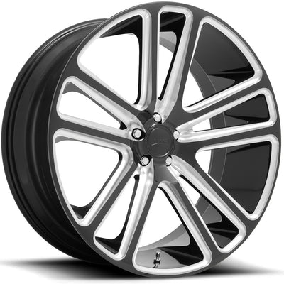 DUB Flex Black Milled Wheel