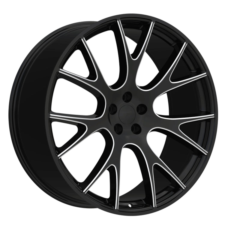 Eclipse Replica 218 Black Machined Wheel