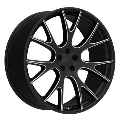 Eclipse Replica 218 Black Machined Wheel