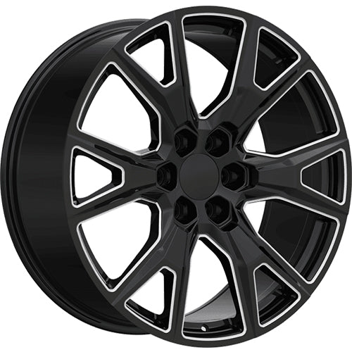Eclipse Replica 368 Black Milled Wheel