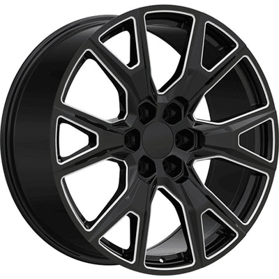 Eclipse Replica 368 Black Milled Wheel