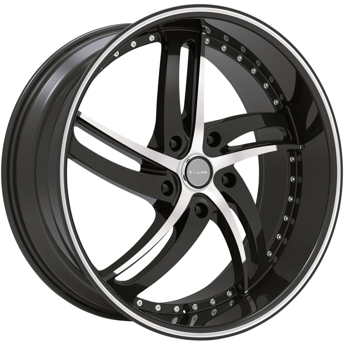 Elure 48 Black Machined Wheel