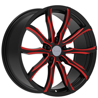 Elure 51 Black Red Milled Wheel