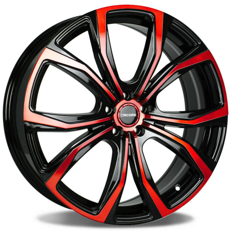 Encore Alloys ENC104 Black Red Machined Wheel