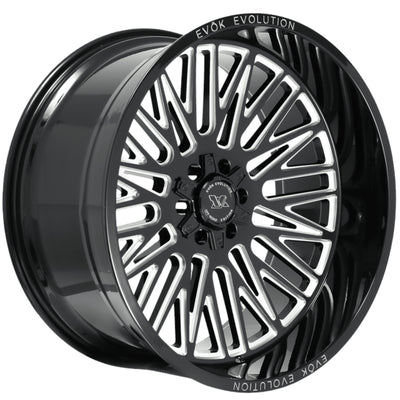 EVOK Evolution EV503 Black Milled Wheel