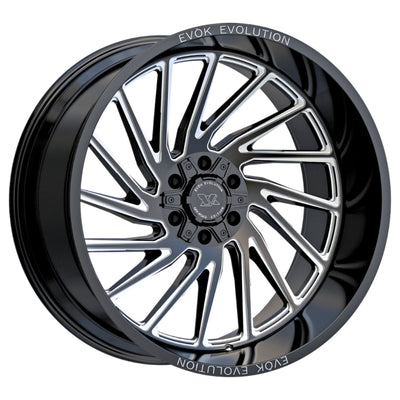 EVOK Evolution EV505 Black Milled Wheel