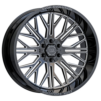 EVOK Evolution EV506 Black Milled Wheel