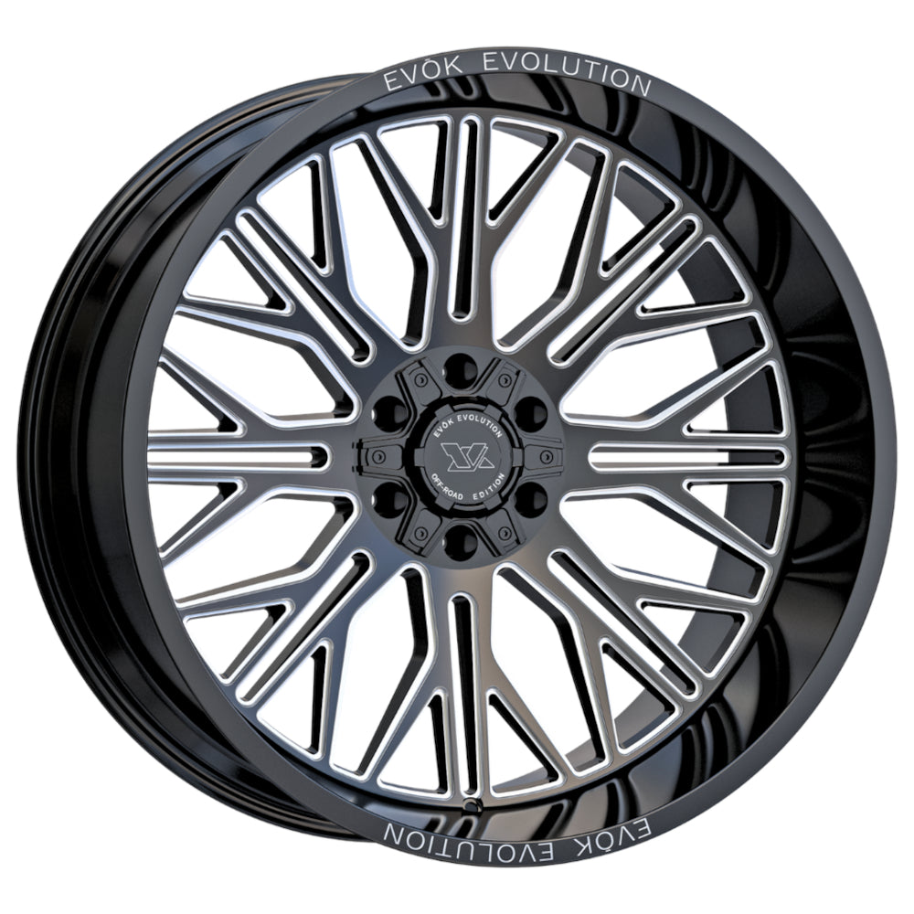 EVOK Evolution EV506 Black Milled Wheel