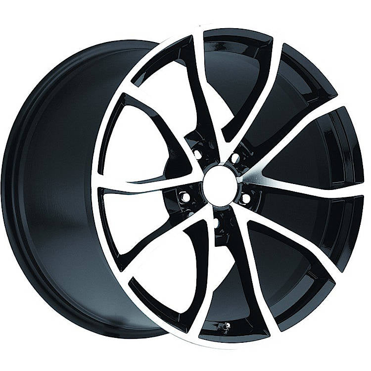 Factory Reproductions FR25 Black Machined Wheel