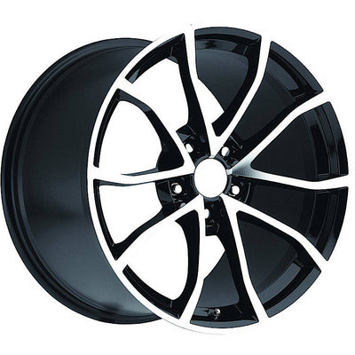 Factory Reproductions FR25 Black Machined Wheel