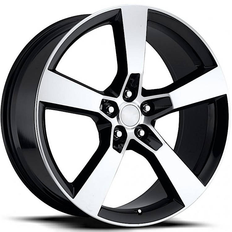 Factory Reproductions FR30 Black Machined Wheel