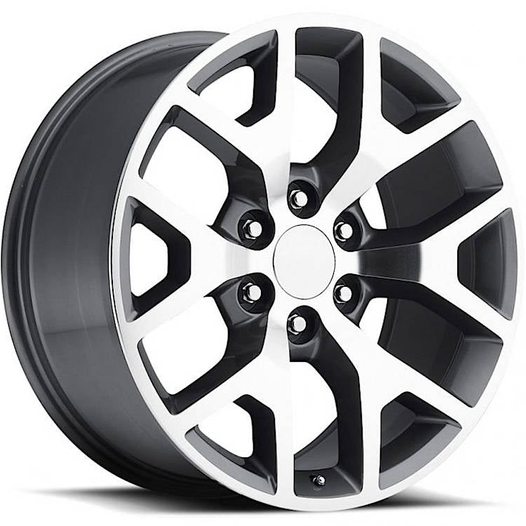 Factory Reproductions FR44 Gray Machined Wheel