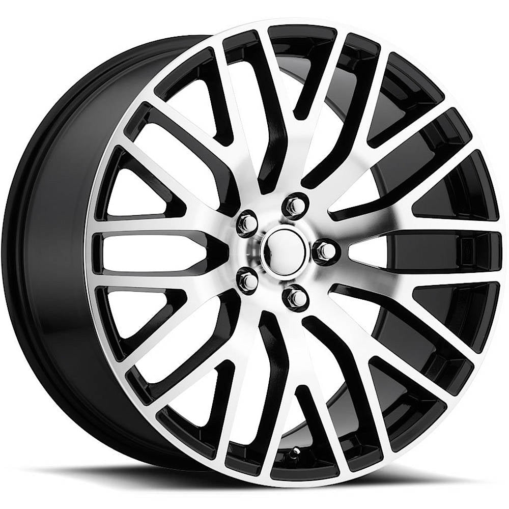Factory Reproductions FR54 Black Machined Wheel