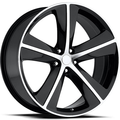 Factory Reproductions FR62 Black Machined Wheel