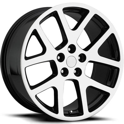 Factory Reproductions FR64 Black Machined Wheel
