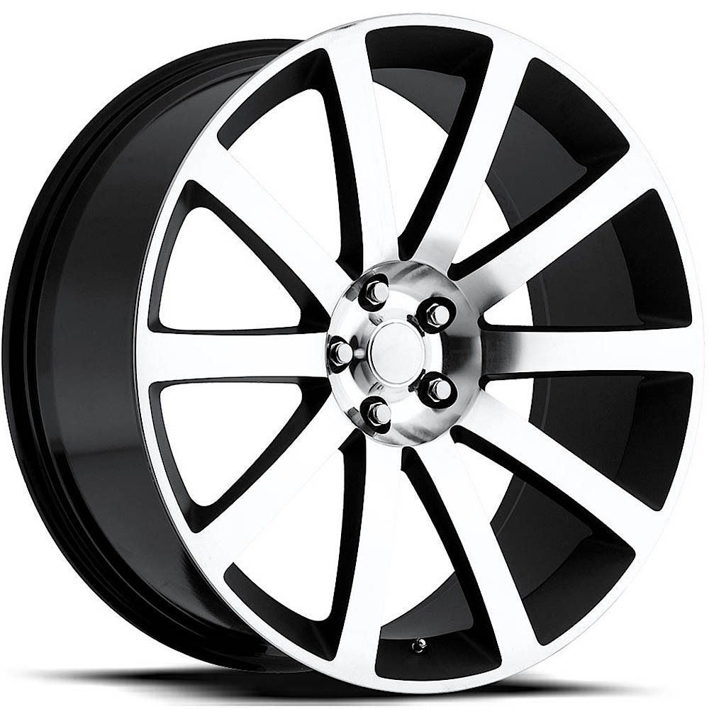 Factory Reproductions FR65 Black Machined Wheel