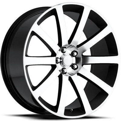 Factory Reproductions FR65 Black Machined Wheel