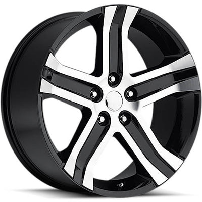 Factory Reproductions FR69 Black Machined Wheel