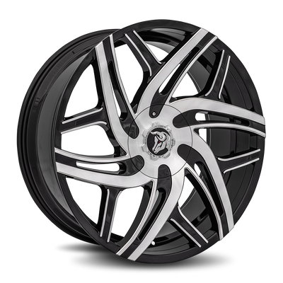 Diablo Hurricane HUR Gloss Black Milled wheel