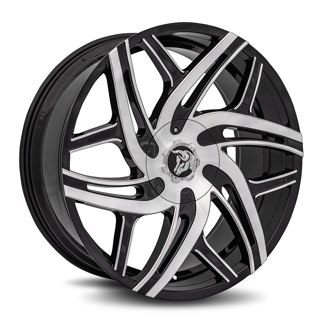 Diablo Hurricane HUR Gloss Black Milled wheel