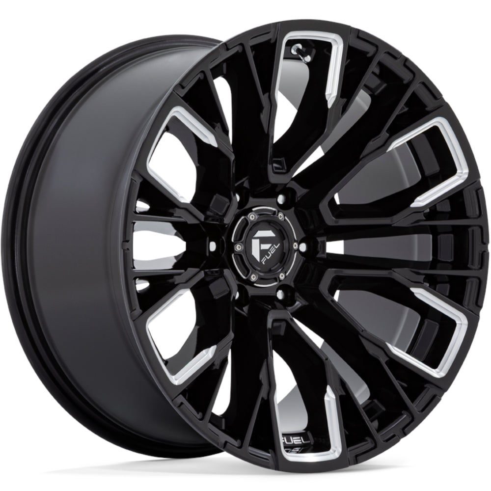 Fuel Rebar 6 Black Milled Wheel