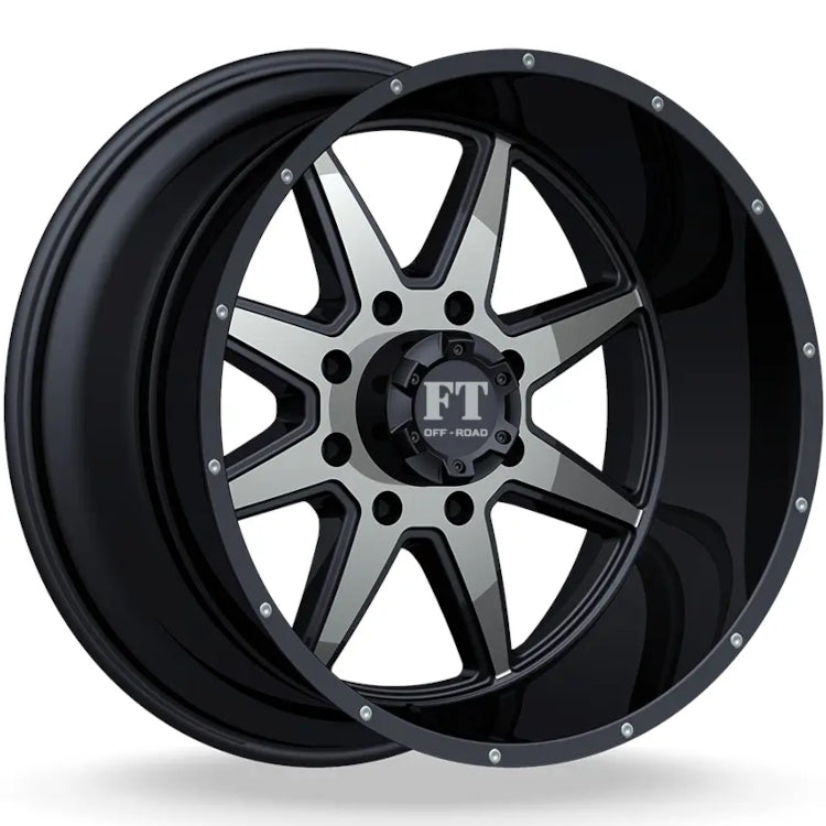 Full Throttle FT-2 Black Machined Wheel