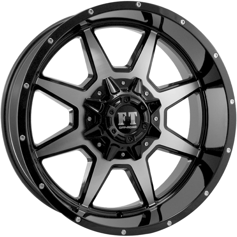 Full Throttle FT-2 Black Machined Wheel
