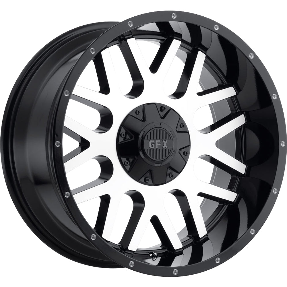 G-FX TR Mesh 4 Black Machined Wheel