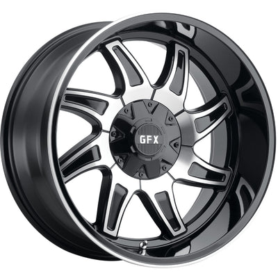 G-FX TR15 Black Machined Wheel